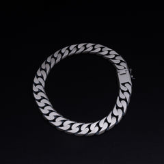 Men's Mat Finish Cuban Bracelet | Jenzo-925 sterling silver - Jenzo Jewellery