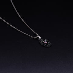 Men's Dark Red Star Chain Pendant | Jenzo-925 sterling silver - Jenzo Jewellery