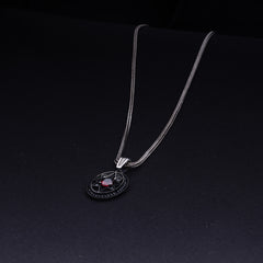 Men's Dark Red Star Chain Pendant | Jenzo-925 sterling silver - Jenzo Jewellery