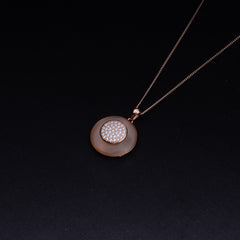 Women's Centre Circle Chain Pendant | Jenzo-925 sterling silver - Jenzo Jewellery