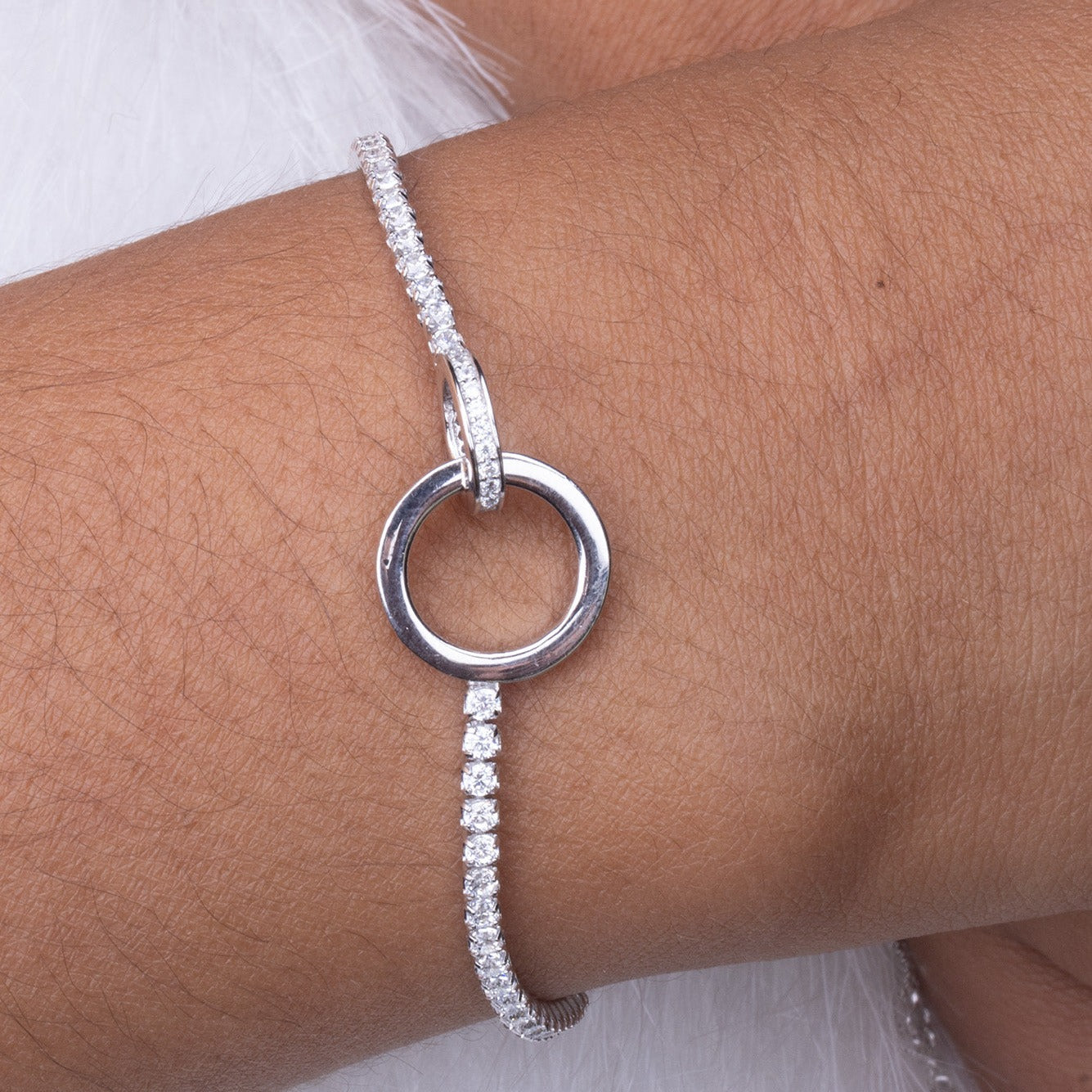 Women's Premium Italian Interlock Adjustable Bracelet | Jenzo-925 sterling silver - Jenzo Jewellery