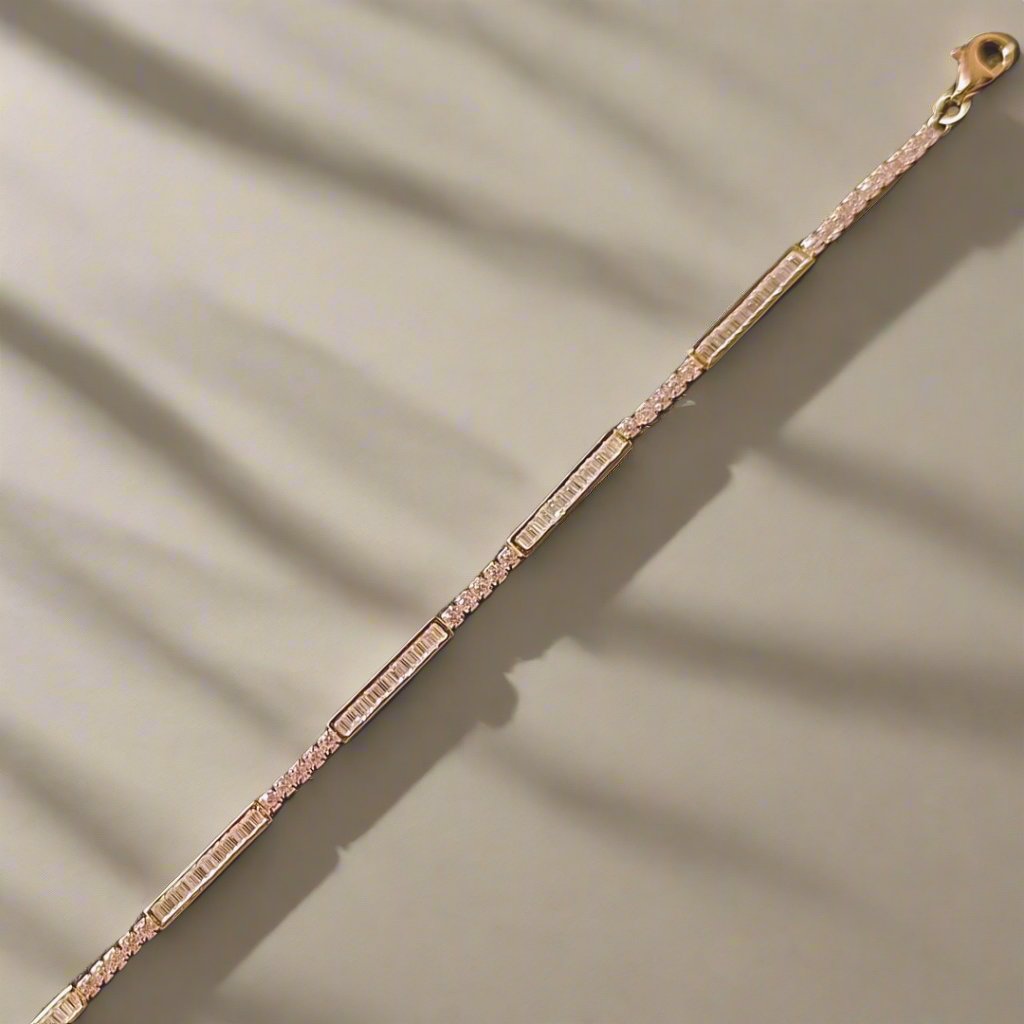 Baguette Tennis bracelet | Jenzo 925 sterling silver